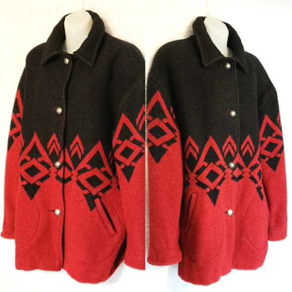 Braetan Jackets & Blazers - HP🏆Vintage Braetan Native Aztec Western Wool Coat
